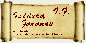 Isidora Faranov vizit kartica